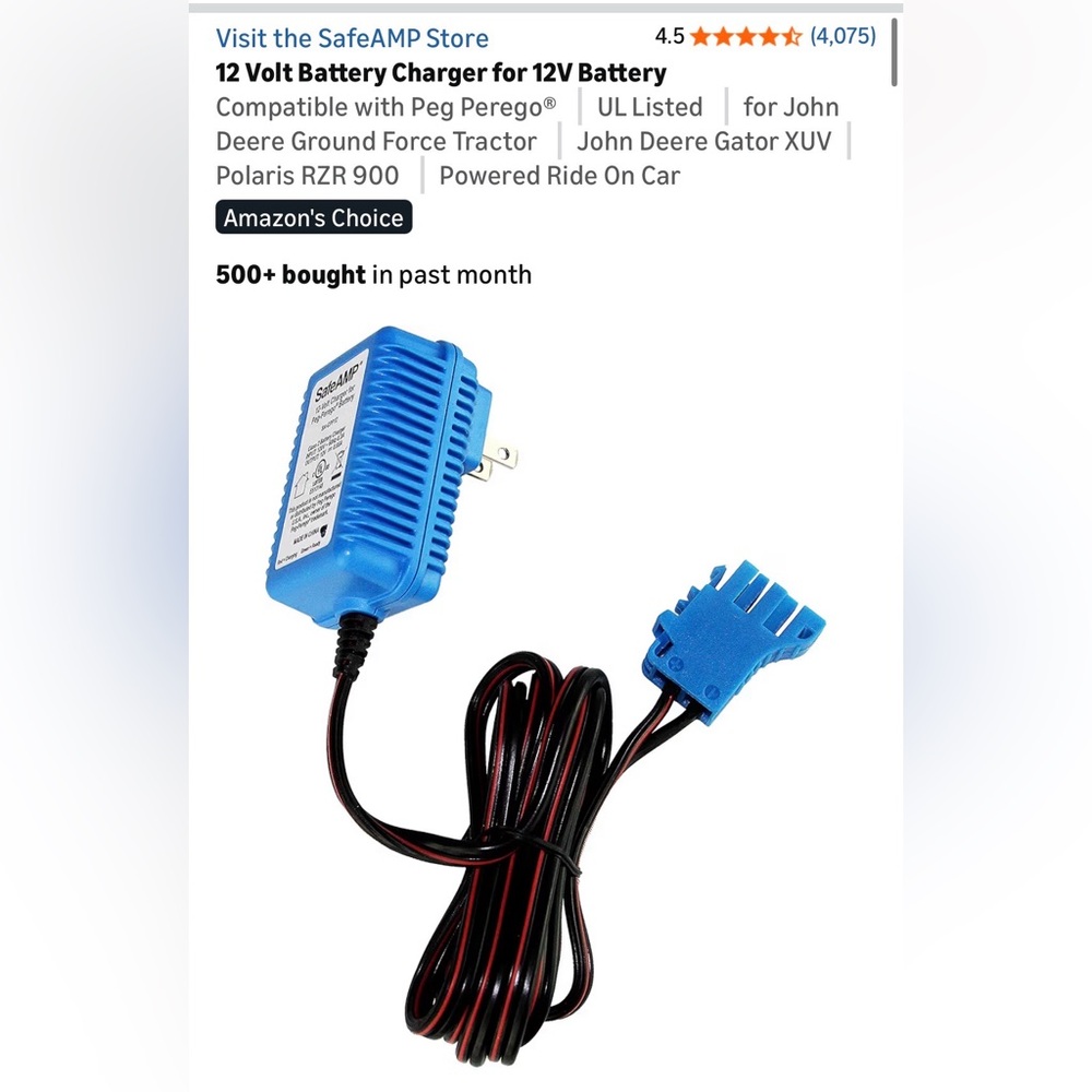 Blue Power Adapter with Cable